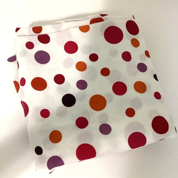 Big Bundle of Cotton Fabric Scraps White Material With Big Circles Multicolored - Picture 4 of 10